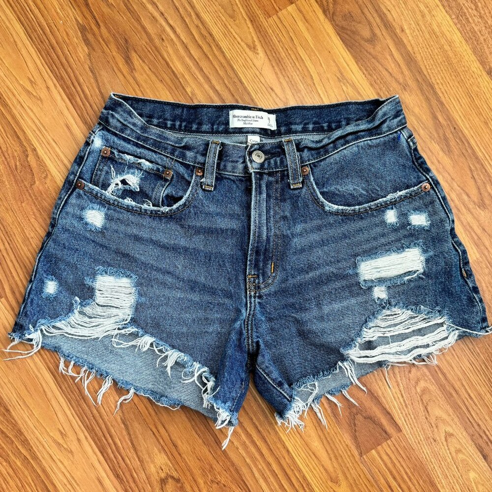 A&F The Boyfriend Short | Curve Love | Mid-Rise Jean Short